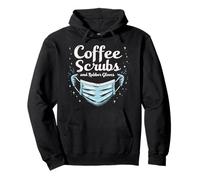 Surgical Technician Coffee Scrubs And Rubber Gloves Pullover Hoodie