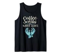 Surgical Technician Coffee Scrubs and Rubber Gloves Tank Top
