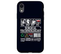 Surgical Technologist Job Label Skills Sarcasm Coffee Wine Case for iPhone XR