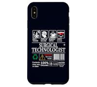 Surgical Technologist Job Label Skills Sarcasm Coffee Wine Case for iPhone XS Max