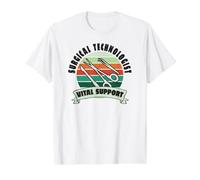 Surgical Technologist Vital-Support Medical-Surgical-Tech Value Graphic T-Shirt, Men, White, L