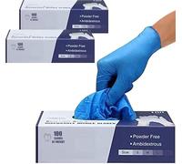 Surgicals Powder Free Nitrile Gloves, Food Grade, Hand Disposable Gloves - 1000 Count - Blue (1000, Medium)