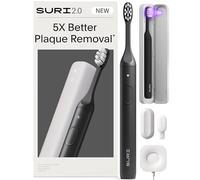 SURI 2.0 New Sonic Electric Toothbrush | Pressure Sensor & UV-Cleaning Travel Case | 1 Month+ Battery | Designed in London | Electric Toothbrush for Adults | Travel Toothbrushes | Tooth Brush | Black