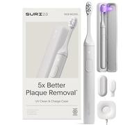 SURI 2.0 New Sonic Electric Toothbrush | Pressure Sensor & UV-Cleaning Travel Case | 1 Month+ Battery | Designed in London | Electric Toothbrush for Adults | Travel Toothbrushes | Tooth Brush | White