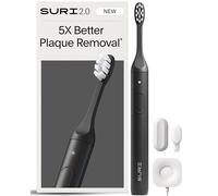 SURI 2.0 New Sonic Electric Toothbrush with Pressure Sensor | 1 Month+ Battery | UK’s No.1 Rated | Electric Toothbrush Adults | Sonic Toothbrushes | Black