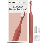 SURI 2.0 New Sonic Electric Toothbrush with Pressure Sensor | 1 Month+ Battery | UK’s No.1 Rated | Electric Toothbrush Adults | Sonic Toothbrushes | Red