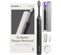 SURI 2.0 NEW Sonic Electric Toothbrush with Pressure Sensor & UV-Cleaning Travel Case | 40+Day Battery | Designed in London | Electric Toothbrush for Adults | Travel Toothbrushes | Tooth Brush | Black