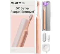 SURI 2.0 NEW Sonic Electric Toothbrush | Pressure Sensor & UV-Cleaning Travel Case | 1 Month+ Battery | Designed in London | Electric Toothbrush for Adults | Travel Toothbrushes | Tooth Brush | Pink