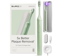SURI 2.0 Sonic Electric Toothbrush with Pressure Sensor & UV-Cleaning Travel Case | 40+Day Battery | Designed in London | Electric Toothbrush for Adults | Travel Toothbrushes | Tooth Brush | Green