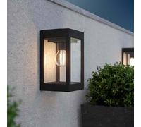 Suri 365 Dorchester Solar LED Half Lantern Outdoor Wall Light - Black