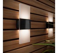 Suri 365 Gemini Solar LED Outdoor Flush Lights - White - Set Of 2