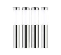 Suri 365 Mini London LED USB Solar Post Light - Stainless Steel - Set of 4