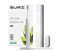 SURI Electric Toothbrush-Sustainable Electric Toothbrushes Adults, Slim Sonic Toothbrush & Accessories, 40-Day Battery, Travel Toothbrush with UV Cleaning Case, Ideal Christmas Gifts for Women & Men