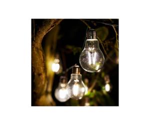 Suri Eureka Solar Powered Set of 10 Integrated LED Retro String Lights