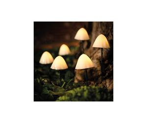 Suri Forest XL Mushroom Solar LED Stake Lights - Set of 6