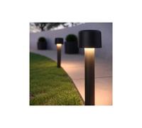 Suri Preston Solar Outdoor Post Light - Black - Set of 2