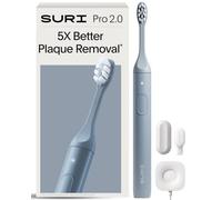 SURI Pro Sonic Electric Toothbrush | Over 4+ Weeks Battery | Pressure Sensor | Aluminium Body | 2-Minute Timer | Plant-Based Head | Blue