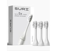 SURI Recyclable Plant-Based, Electric Toothbrush Heads - Long Lasting Replacement Heads | Compatible Only with SURI Sonic Electric Toothbrush - Sea Mist, Pack of 3