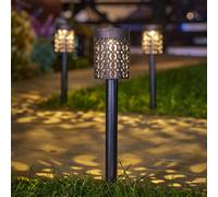 Smart Solar Biba Outdoor Stake Lights - 8 Piece Carry Pack, Brown