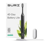 SURI Sonic Electric Toothbrush | 40+ Day Battery | UK’s No.1 Rated | Sustainable Electric Toothbrush Adults | Travel Tooth Brush | Sonic Toothbrushes | Black