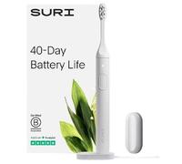 SURI Sonic Electric Toothbrush | 40+ Day Battery | UK’s No.1 Rated | Sustainable Electric Toothbrush Adults | Travel Tooth Brush | Sonic Toothbrushes |White