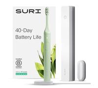SURI Sonic Electric Toothbrush with UV Cleaning Travel Case | 40+ Day Battery | UK’s No.1 Rated | Sustainable Electric Toothbrush Adults | Sonic Toothbrushes | Green