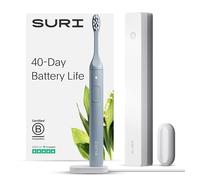 SURI Sonic Electric Toothbrush with UV Cleaning Travel Case | 40+ Day Battery | UK’s No.1 Rated | Sustainable Electric Toothbrush Adults | Sonic Toothbrushes | Blue
