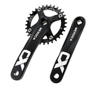 SURIEEN 170mm 32T Square Crankset for Mountain Bike with 104 BCD 32T Chainring Single Speed Crankset MTB Crank