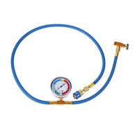 Surieen R134A Car AC Refrigerant Charge Hose Kit with Gauge, Universal Freon Can Tap and R134a Low Side Quick Couple Air Conditioning Can Tap Air Conditioning Pressure Gauge