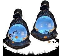 Suriels and Floating Bat Ball, The Death God's Balls, Gothic Black Robed Grim Reaper Sculpture, with Floating Bats for Hauntingly Magical Vibes (2 PCS)