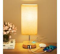 Suright Bedside Lamps, Touch Lamps Bedside with USB C