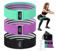 Suright Resistance Bands, Exercise Band with Set of 3, Fabric Resistance Bands Workout with Non-Slip Design for HIPS & Glutes Booty Bands for Women and Men Fitness,Strength Training,Yoga,Pilate