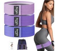 Suright Fabric Resistance Bands [Set of 3], Exercise Band, Resistance Bands for Hips & Glutes, Non-Slip Threaband, Resistance bands for Women and Men, Booty Bands for Yoga,Pilate,Fitness