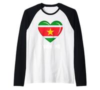 Suriname Flag Shirt | Suriname Raglan Baseball Tee
