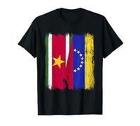 Suriname Venezuela Half Flag Surinamese Venezuelan Jersey T-Shirt