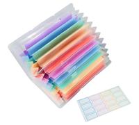 SuriNexCentrics Receipt Organiser, Mini Accordion File Organiser with 13 Pockets, Expanding Filing Folder & Receipt Wallet for Bills, Coupons, Tax Receipts and Paperwork, Transparent, 26 x 13 cm