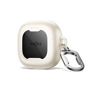 SURITCH Case Compatible with Shokz OpenFit 2/OpenFit 2+,Shockproof Magnetic Locking Cases Dropproof Protective Bumper Cover with Carabiner Clip Keyring & Cleaning Kit (White)