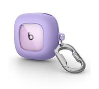 SURITCH Clear Case Compatible with Beats Fit Pro Cover [Slim-Fit] [Anti-Fall] [Not Easy to Dirty],Shockproof TPU Protective Portable Case with Clip Keychain for Beats Fit Pro(Stone Purple)