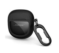 SURITCH Clear Case for Bose QuietComfort Earbuds II 2022/QuietComfort Ultra 2023/Ultra Earbuds 2nd Gen 2025,Shockproof TPU Protective Case with Carabiner & Key Ring & Transparent Logo Window(Black)