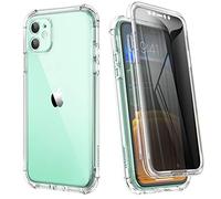 SURITCH Clear Case for iPhone 11,【Privacy Screen Protector】 Anti Spy Film Full Protection Hard Cover Hybrid TPU Bumper Rugged Case Anti Scratch Shockproof 360° Full Body Cover for iPhone 11 6.1 inch