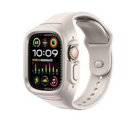 SURITCH Compatible with Apple Watch Strap 44mm 45mm Soft Silicone Adjustable Wristbands Replacement Strap Sport Band with Case for iWatch Series SE3/9/8/7/SE2/6/SE/5/4 Women Men - Starlight