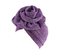 Surkat Shiny Flower Turban Shimmer Chemo Cap Hairwrap Headwear Beanie Hair Scarf
