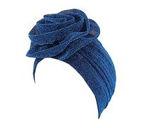 Surkat Shiny Flower Turban Shimmer Chemo Cap Hairwrap Headwear Beanie Hair Scarf