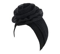 Surkat Shiny Flower Turban Shimmer Chemo Cap Hairwrap Headwear Beanie Hair Scarf