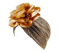 Surkat Shiny Flower Turban Shimmer Chemo Cap Hairwrap Headwear Beanie Hair Scarf, Style1, One Size