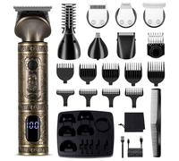 Surker Beard Trimmer Kit Professional Hair Clipper Trimmer Zero Gapped T-Blade Trimmer Electric Shaver Razor Nose Body Trimmer