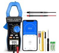 SURLABA Bluetooth Clamp Meter, Digital Multimeter AC DC TRMS 6000Count, Voltage Current Tester APP Supported, Auto Range NCV Volt Amp Capacitance Resistance Temperature Continuity Diode Frequency Test