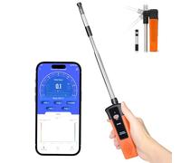 SURLABA Bluetooth Hotwire Anemometer, XF-9100A Air Flow Velocity Meter CFM/CMM with Extendable Rod (65cm) & APP Connection, Thermal Wind Gauge for HVAC, Drones, Sailing, Shooting, Garden