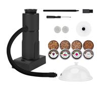 SURLABA Cocktail Smoking Gun, Kitchen Food Smoker with Dome-Shaped Lid & 4 Flavor Wood Chips, Cold Smoke Infuser for Barbecue, Wine, Drinks, Cheese, Sous Vide Steak