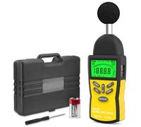 SURLABA Decibel Meter, 30-130 dB Digital Sound Level Meter with A/C Weighting, Backlight, Data Logging - Noise Detector SPL Meter for Home, Factory, Construction Sites